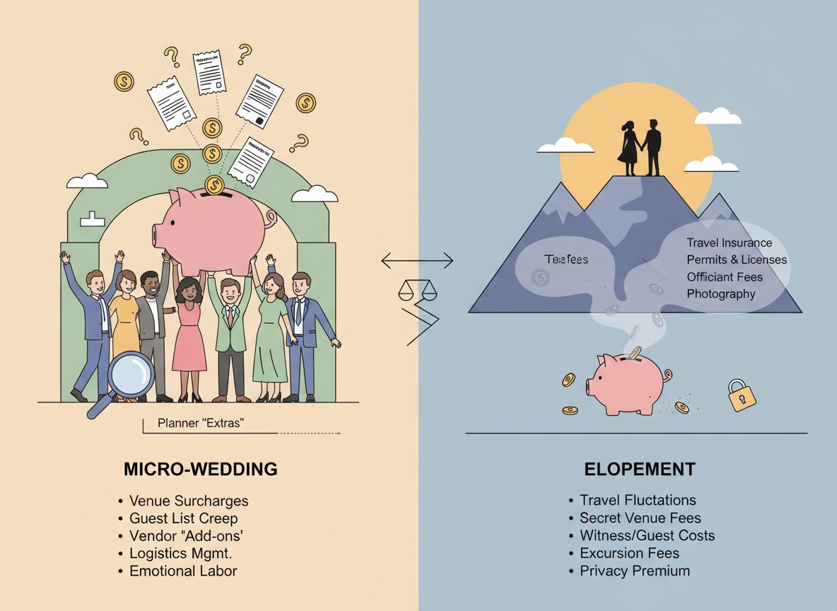 Micro-Wedding vs Elopement: Hidden Costs Comparison Nobody Talks About